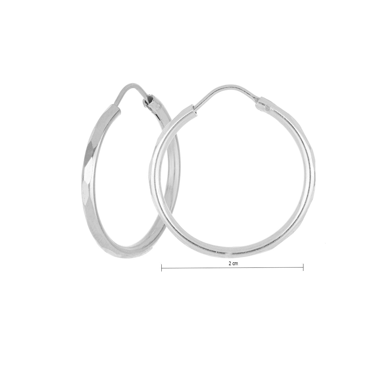 Arracadas facetada Plata .925