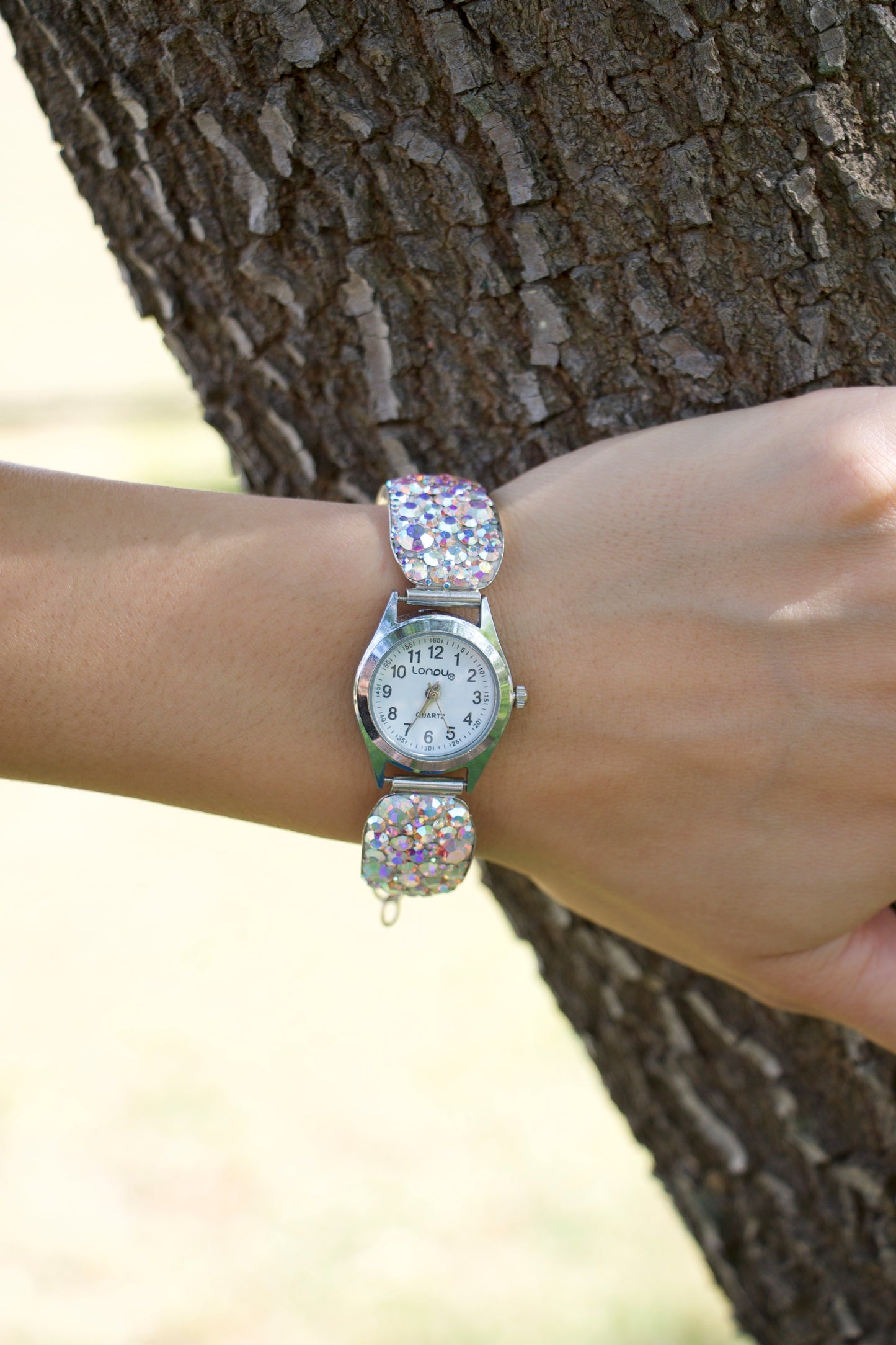 Reloj con piedra en Plata .925