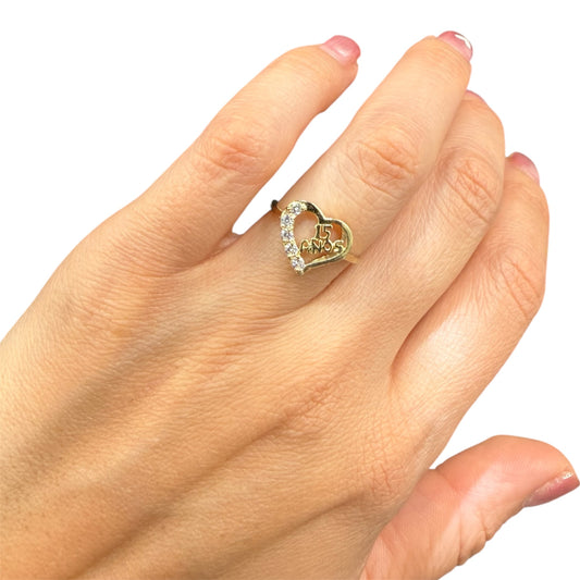 Anillo xv 10k