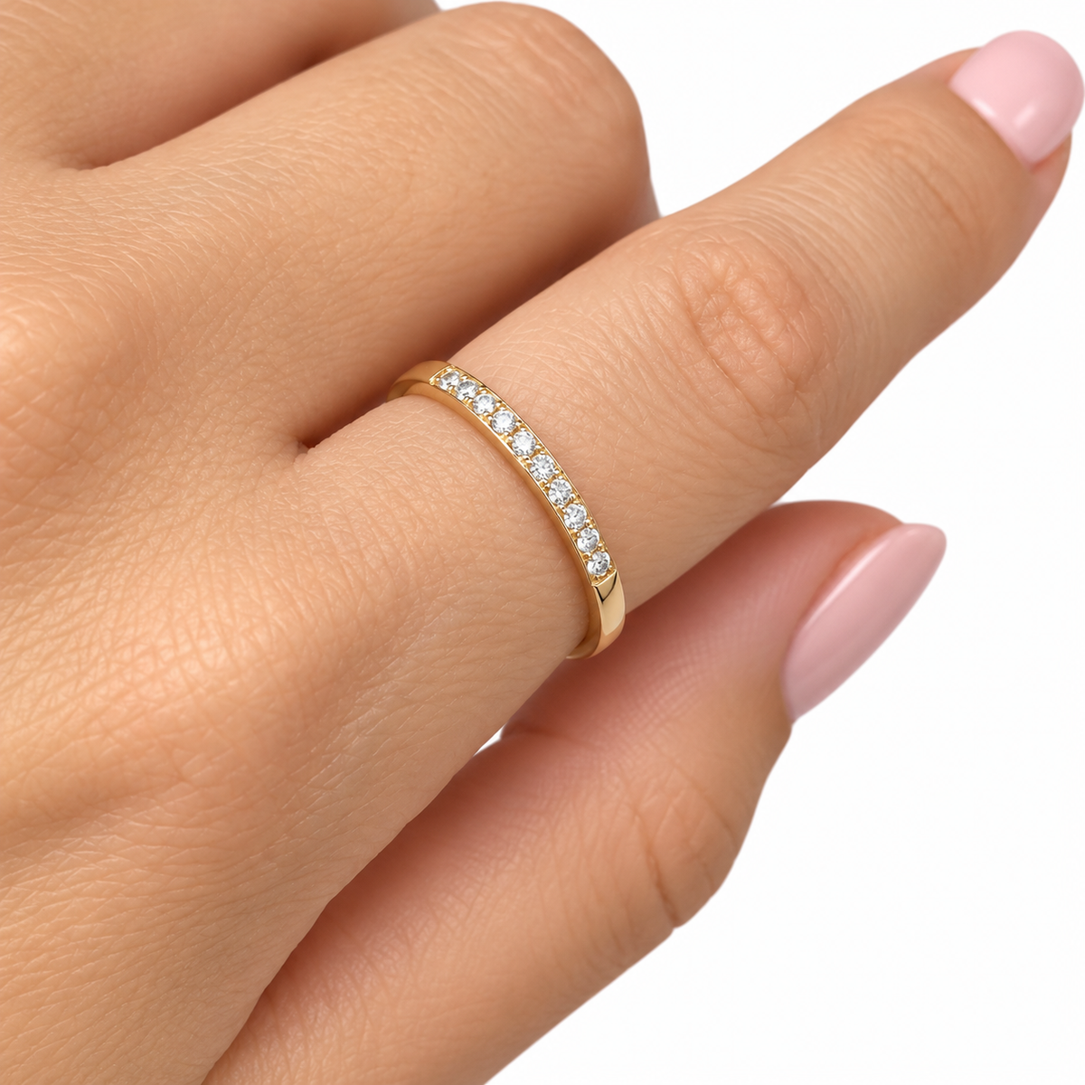 Anillo oro rosa 14k