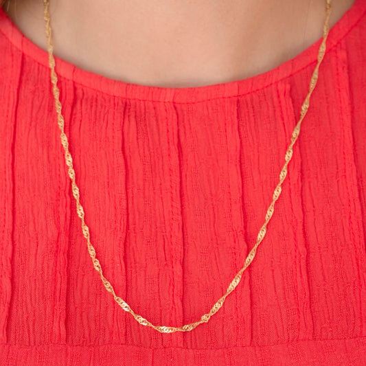 Cadena estilo torzal  Oro 10k