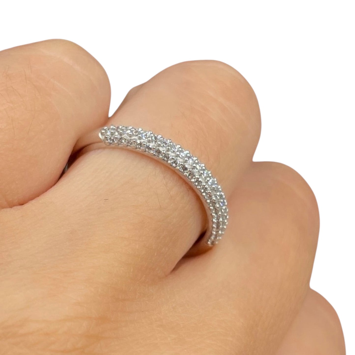 Anillo oro blanco 10k