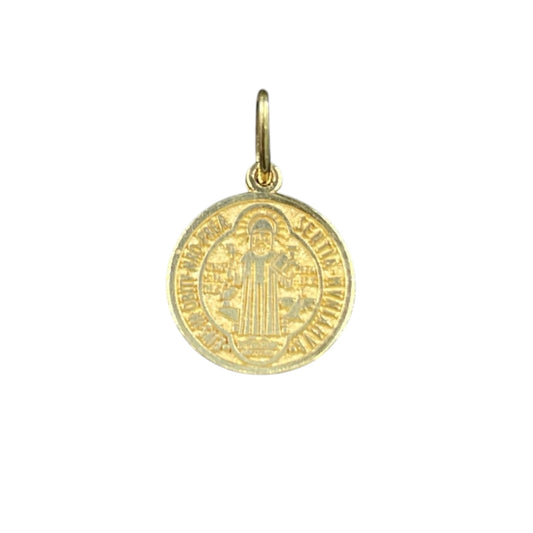 Medalla san Benito Oro 14k