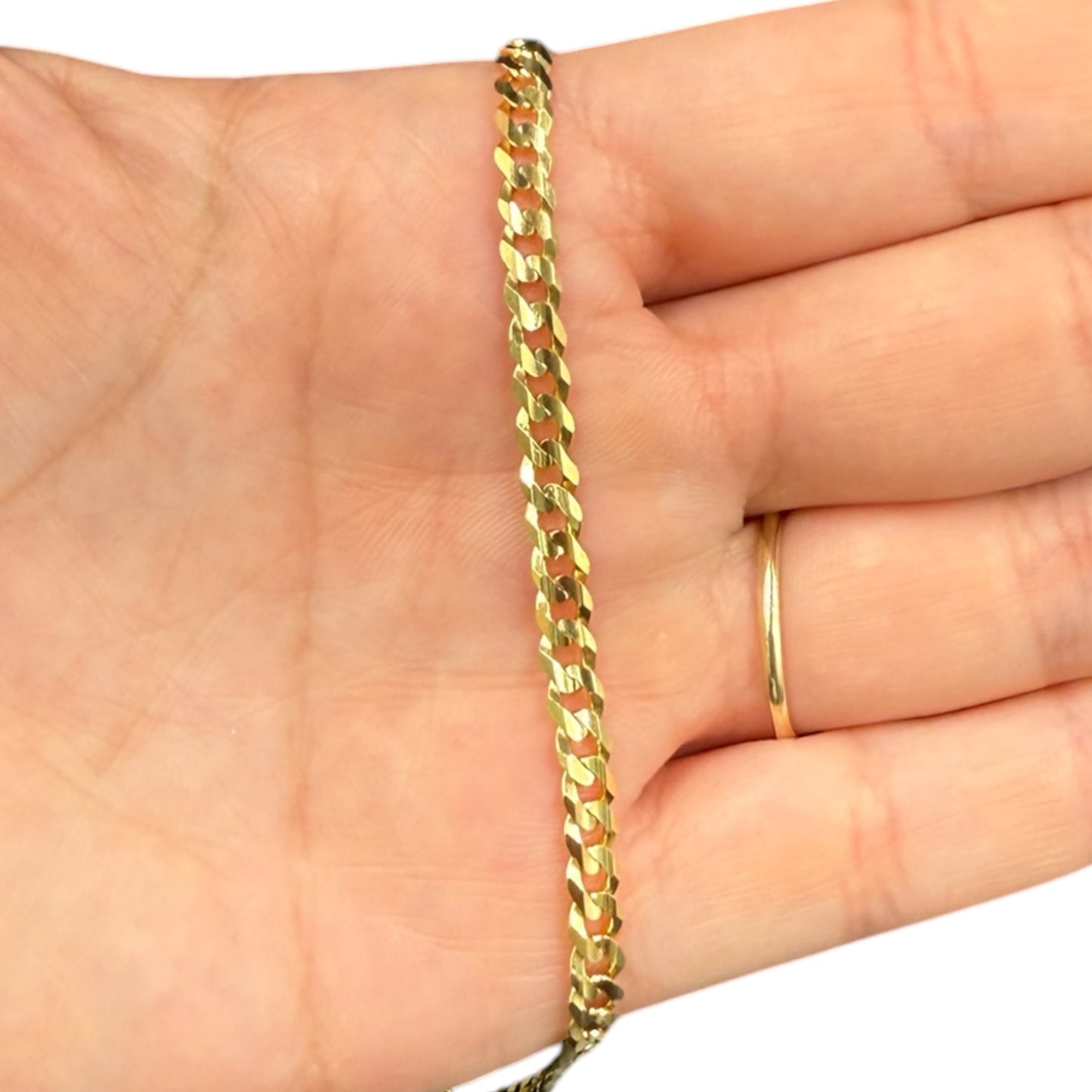 Cadena barbada Oro14K