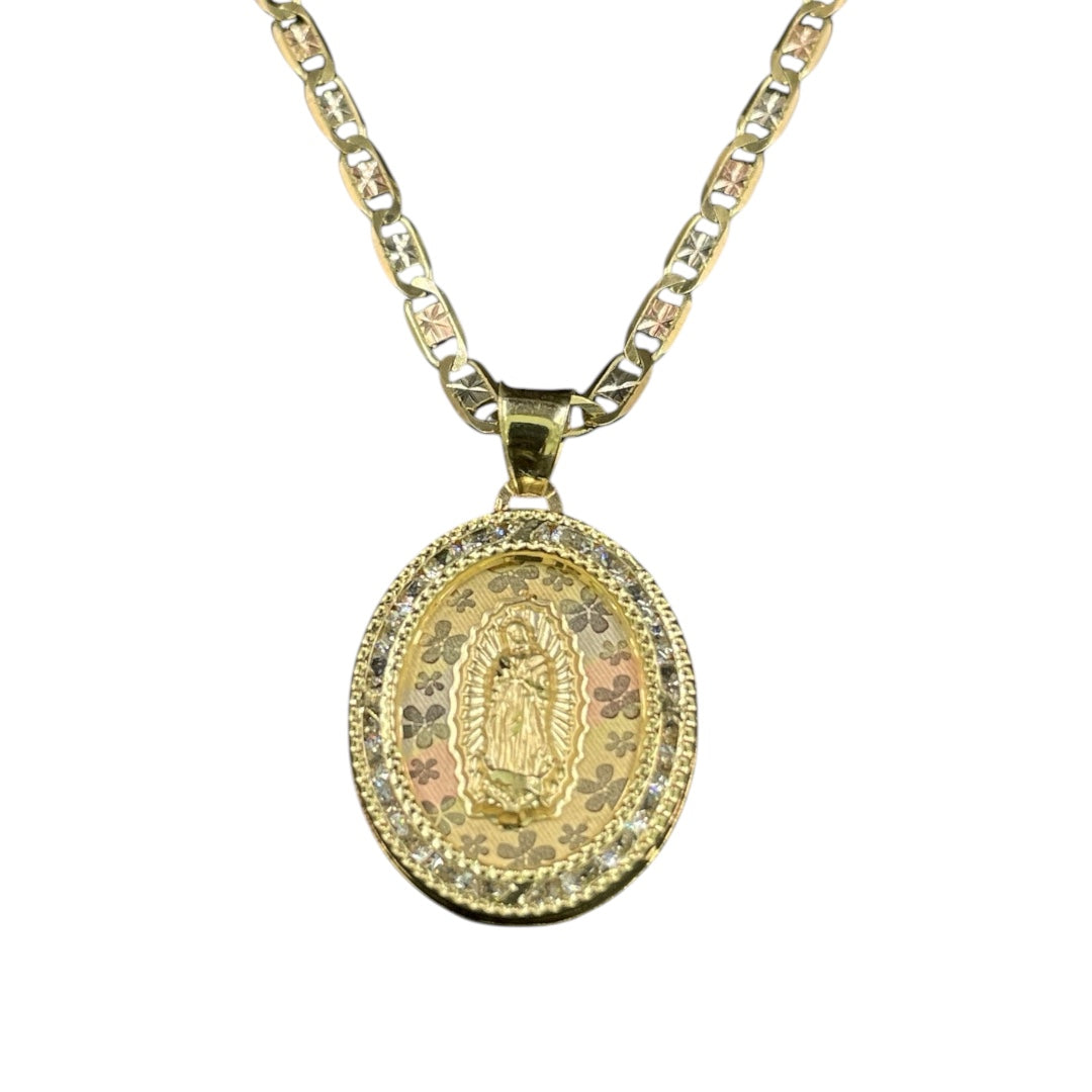 Cadena y medalla Oro florentino 10k