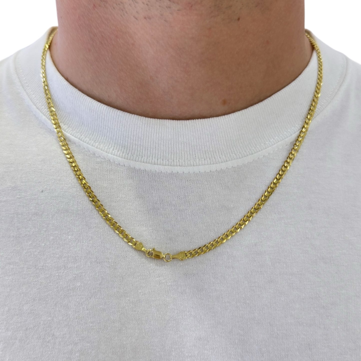 Cadena barbada Oro14K