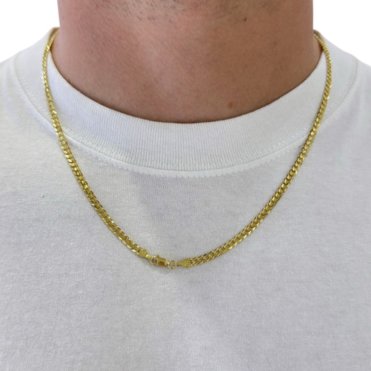 Cadena barbada Oro14K