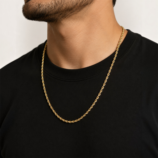 Cadena Torzal  60cm  Oro 10k