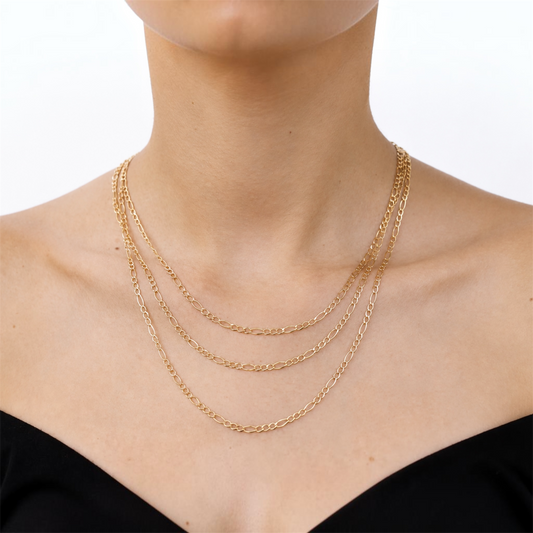 Cadena cartier 3 mm Oro 10k