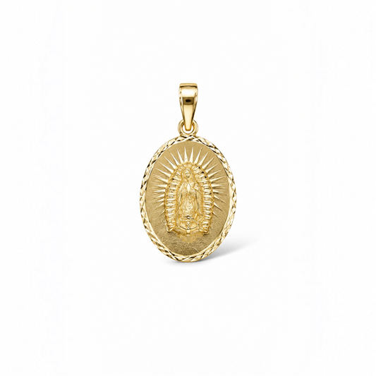 Medalla virgen oval Oro 10K