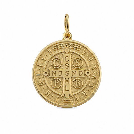 Medalla san Benito 14k