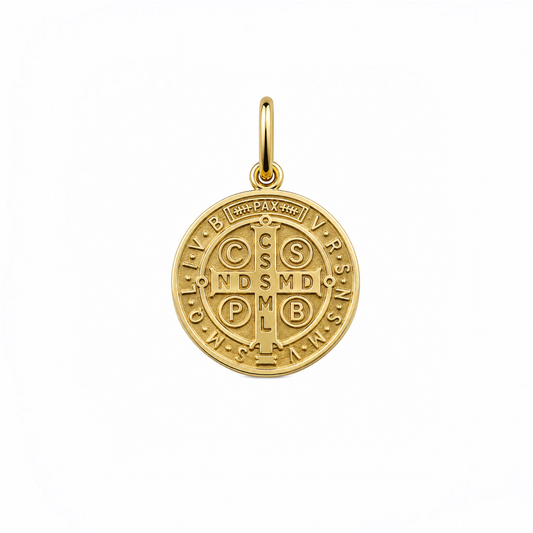 Medalla san Benito Oro 14k