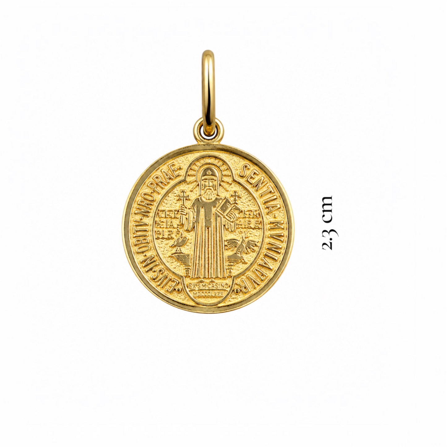 Medalla san Benito Oro 14k