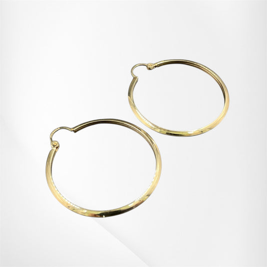 Arracada lisa Oro 10k