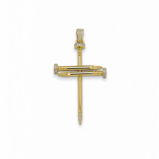Dije Cruz clavo Oro 14K