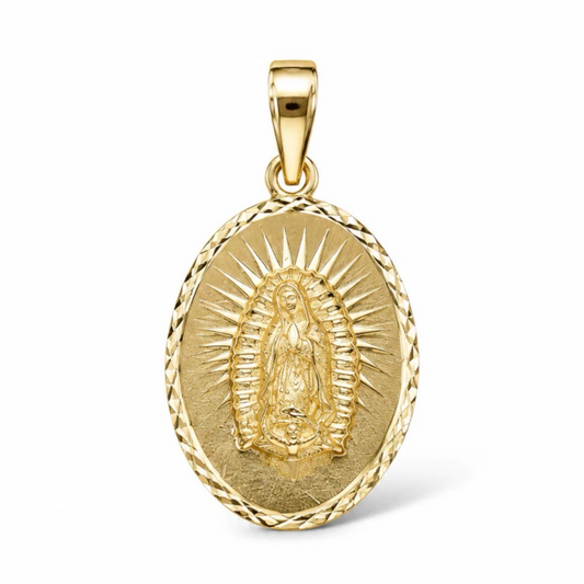 Medalla virgen oval Oro 10K