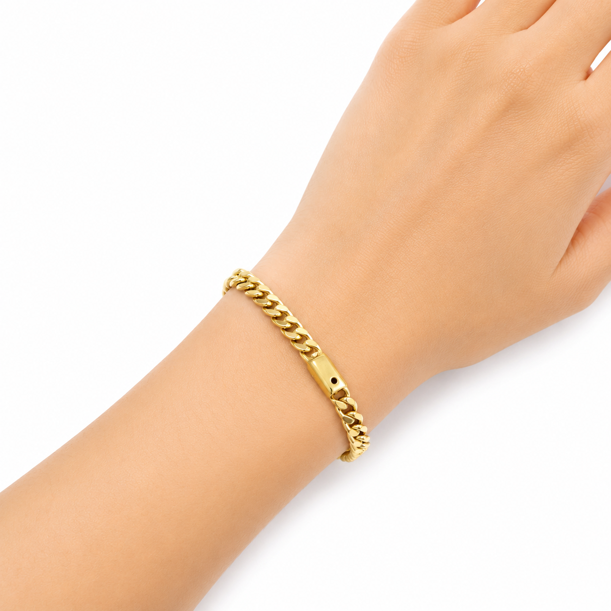 Pulso solido 16cm Oro 10k