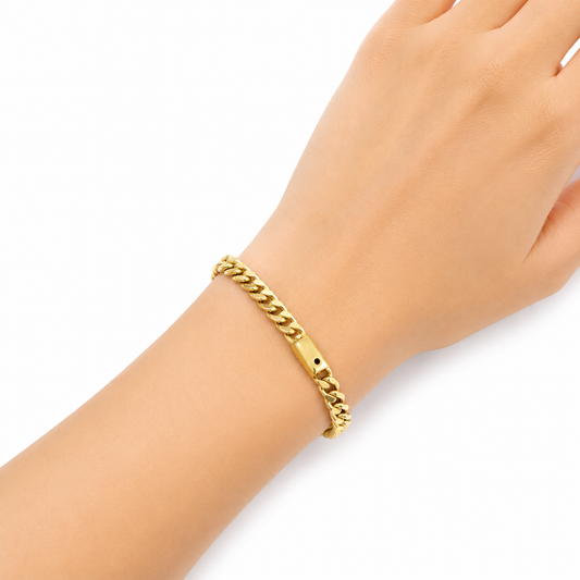 Pulso solido 16cm Oro 10k