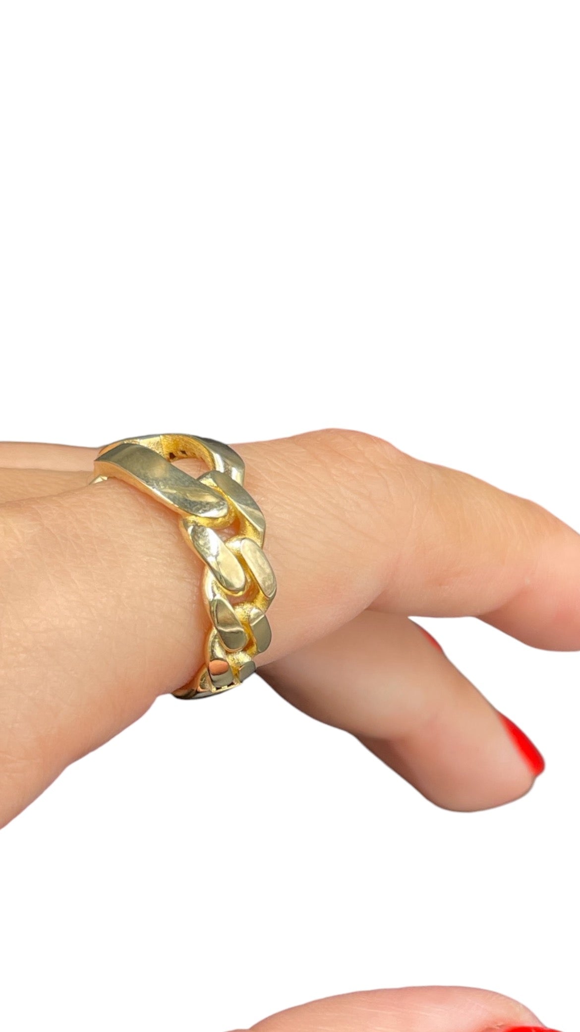 Anillo cadenas Oro 10k