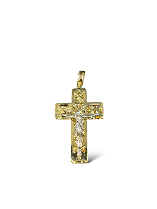 Cruz con cristo en Oro 10k