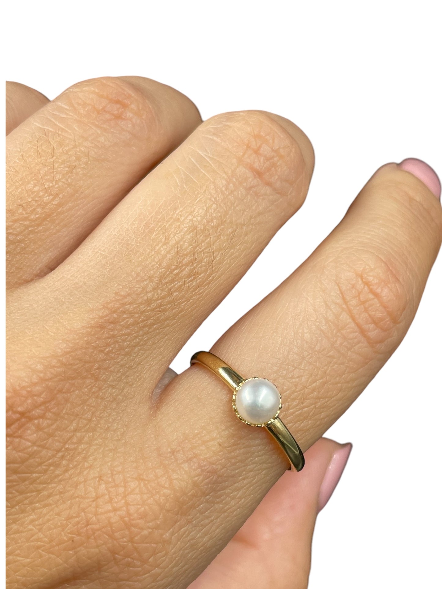 Anillo perla Oro 14k