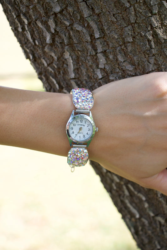 Reloj con piedra en Plata .925